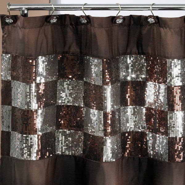 Elegant Bathroom Shower Curtains
 Shop Elegant Shower Curtain and Hooks Overstock