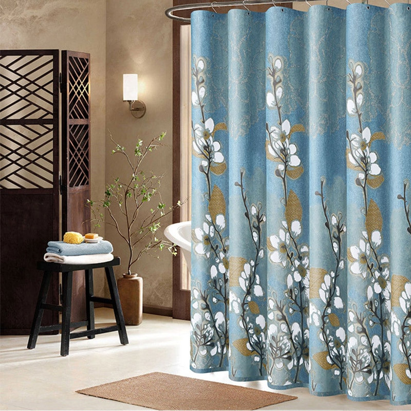 Elegant Bathroom Shower Curtains
 Orchids Polyester Fabric Elegant Shower Curtain Mildew