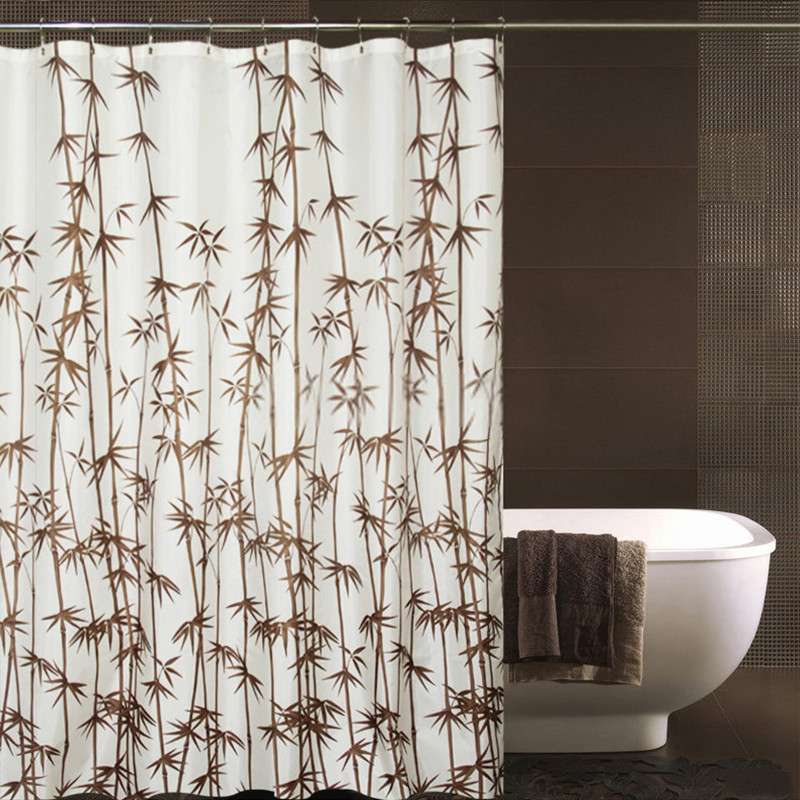 Elegant Bathroom Shower Curtains
 Elegant shower curtains Designed of Beautiful Bamboo Patterns