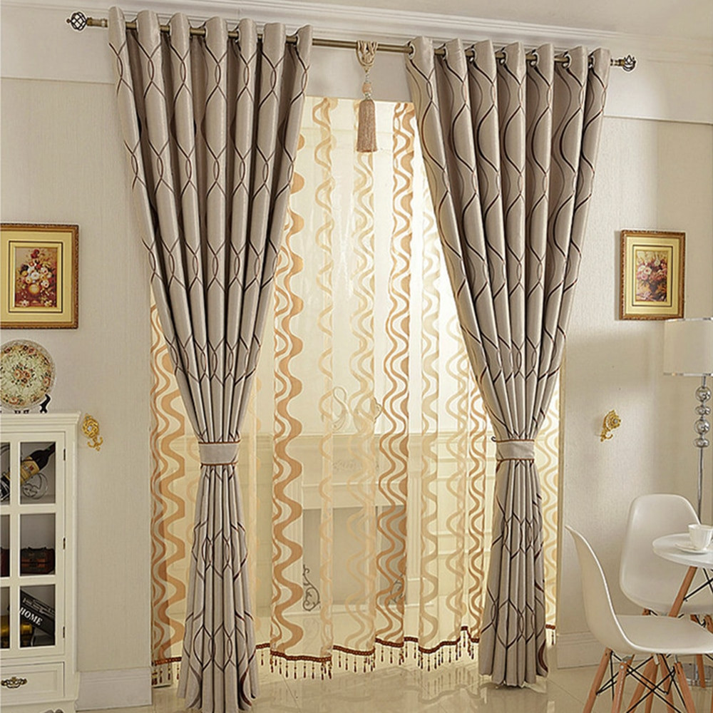 Elegant Curtain For Living Room
 European Jacquard Blackout Curtain for Bedroom Window