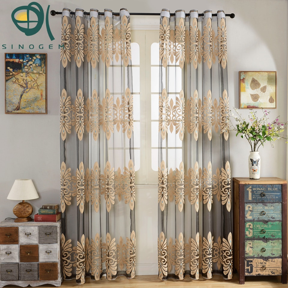 Elegant Curtain For Living Room
 Luxury Fashion European multicolored window treatments