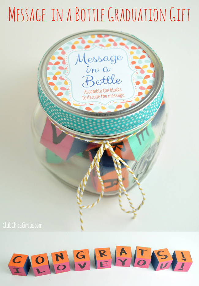 Elementary Graduation Gift Ideas
 Message in a Bottle Homemade Graduation Gift Idea