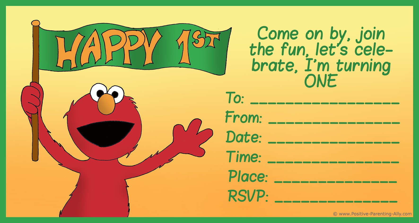 Elmo 1st Birthday Invitations
 Create Birthday Invitations with That Simple Tasteful Look