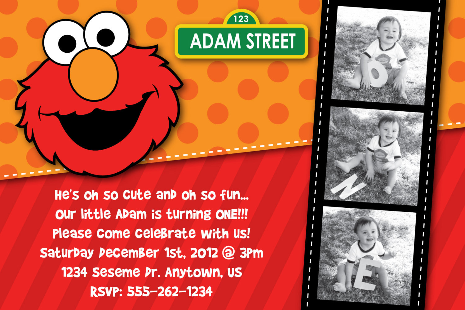 Elmo 1st Birthday Invitations
 Elmo 1st Birthday Party Invitations