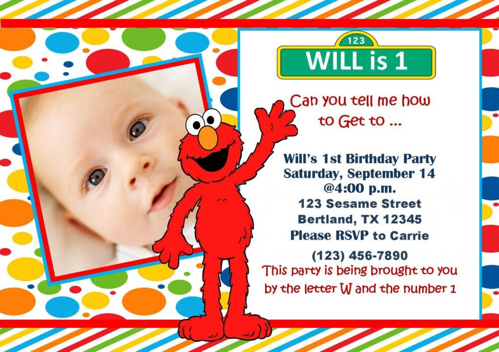 Elmo 1st Birthday Invitations
 Elmo 1st Birthday Invitation Templates With images