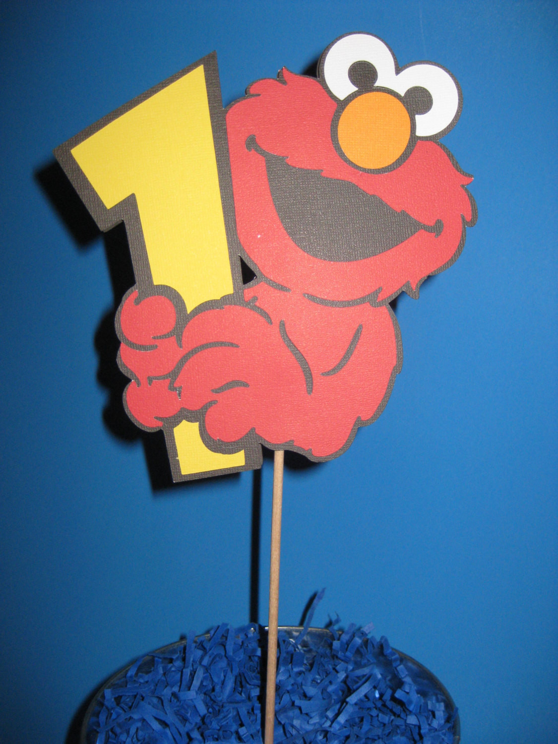 Elmo Birthday Party Ideas For 1St Birthday
 Sesame Street Elmo 1st Birthday Table Centerpiece Cake Topper