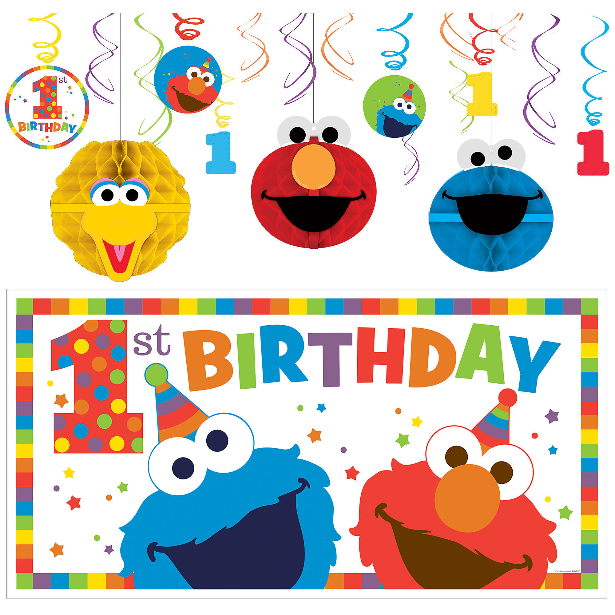 Elmo Birthday Party Ideas For 1St Birthday
 Sesame Street 1st Birthday Elmo Decorating Supplies