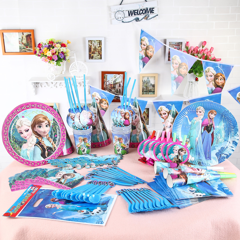 Elsa Birthday Party Supplies
 Aliexpress Buy 126PCS lot Wholesale Elsa Anna Theme
