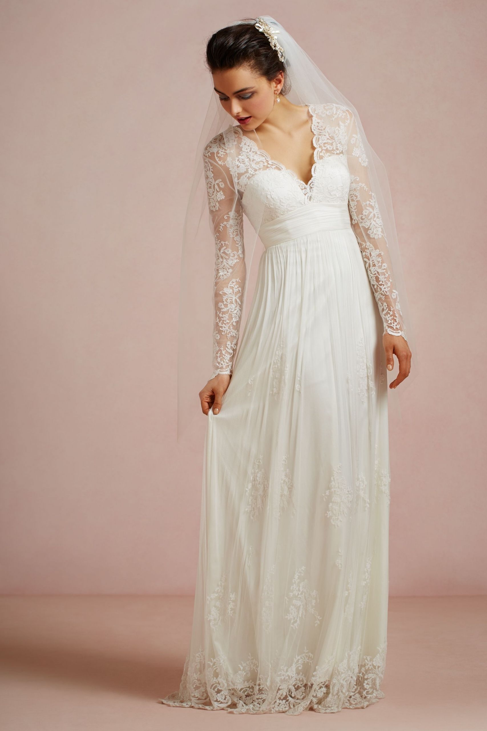Empire Waist Wedding Dresses
 40 Gorgeous Lace Sleeve Wedding Dresses