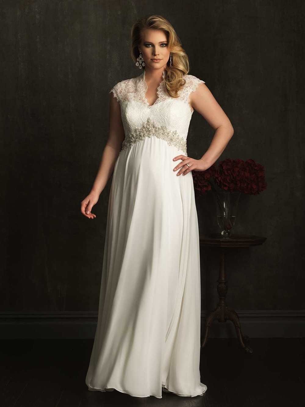 Empire Waist Wedding Dresses
 Aliexpress Buy Modest Empire Waist Chiffon Plus Size