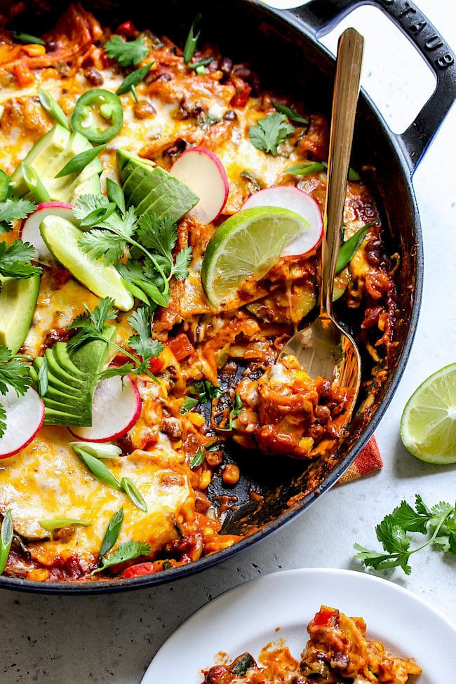 Enchiladas Recipes Vegetarian
 Skillet Ve arian Enchiladas Two Peas & Their Pod