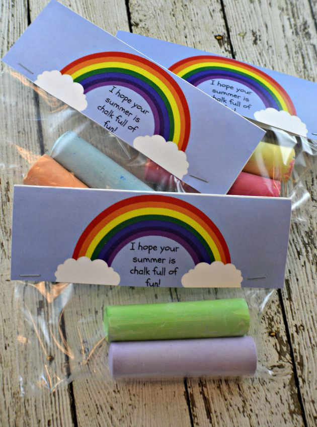 End Of Year Gifts For Kids
 Sidewalk Chalk End of School Year Student Gift Idea & Free