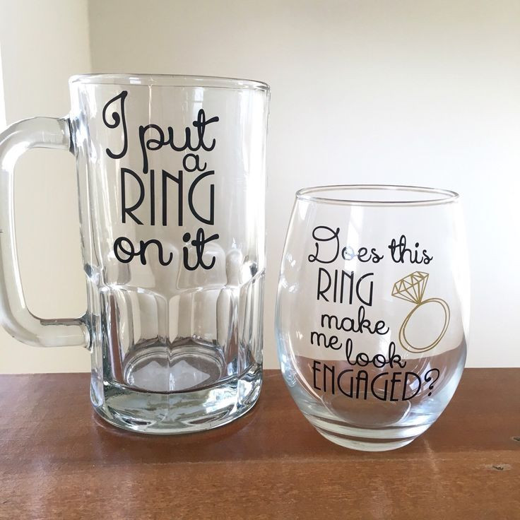 Engagement Party Present Ideas
 Couples engagement t I put a ring on it beer mug does