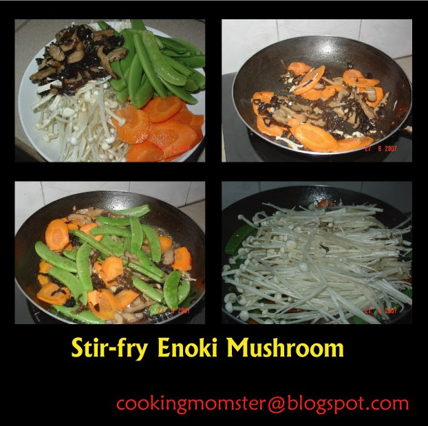 Enoki Mushrooms Stir Fry
 Cooking Momster Corner Stir fry Enoki Mushroom