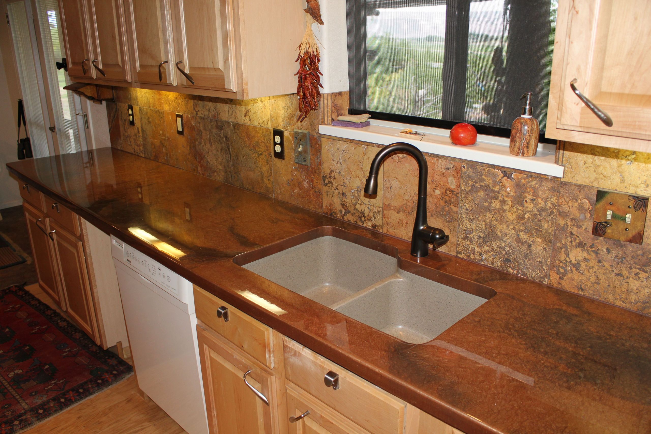 Epoxy Kitchen Countertops
 Copper with Metallic Brown Accents countertopepoxy