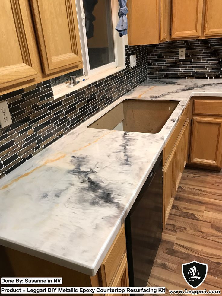 Epoxy Kitchen Countertops
 Epoxy countertop We don’t often see this color bo but