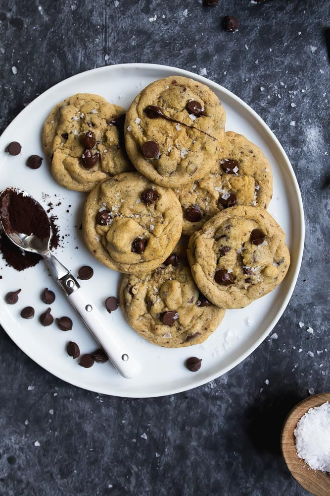 Espresso Chocolate Chip Cookies
 Espresso Chocolate Chip Cookies with Vanilla Bean and Sea