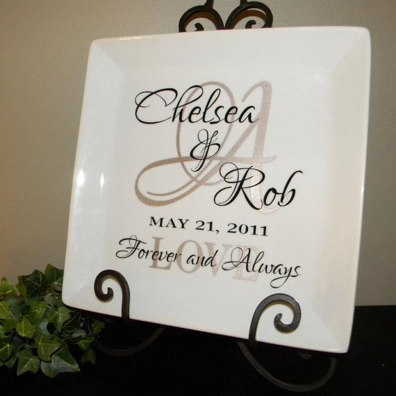 Etsy Wedding Gifts
 Personalized Wedding Gift Plate Anniversary Gift For