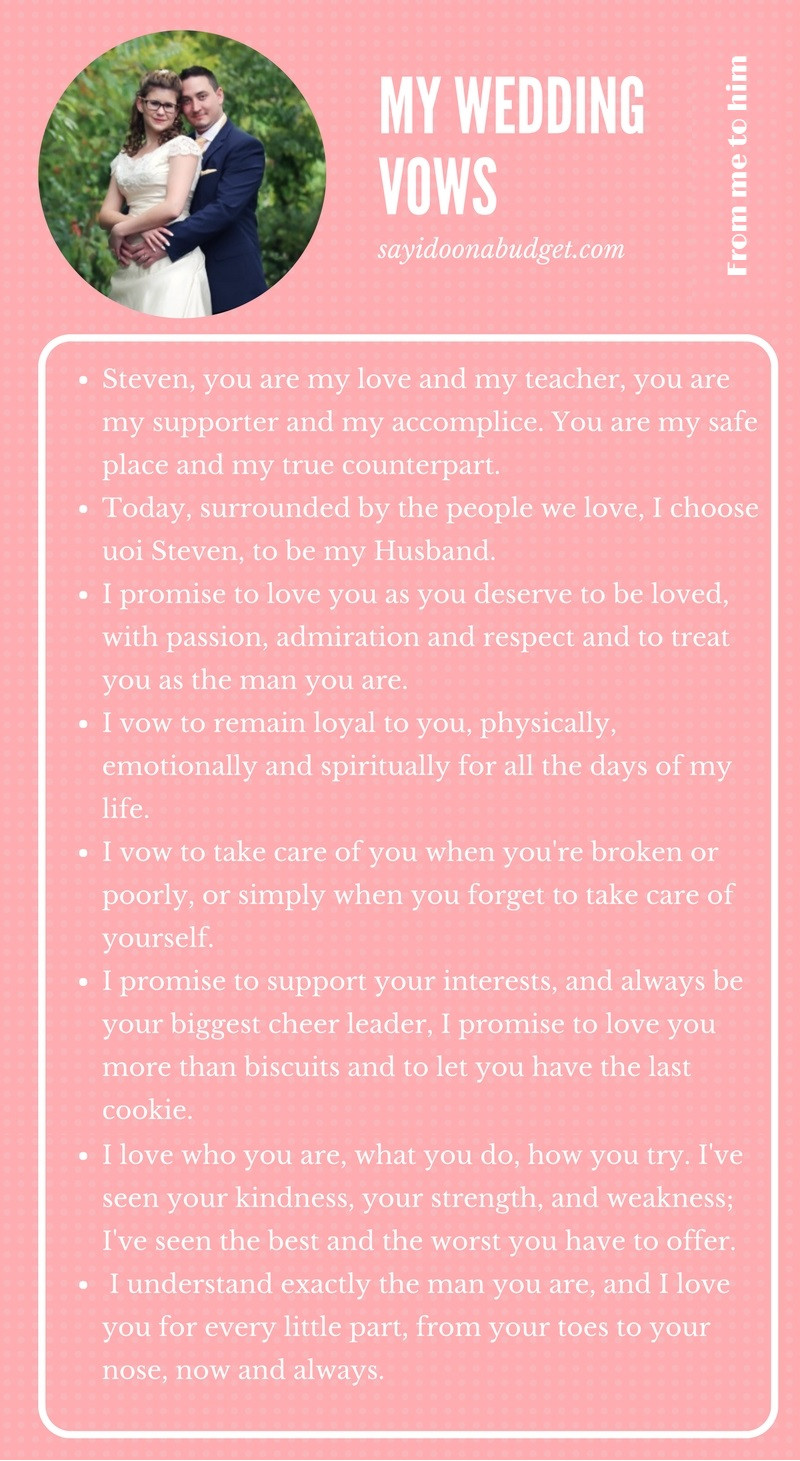 Examples Of Personal Wedding Vows
 Writing Personal Wedding Vows