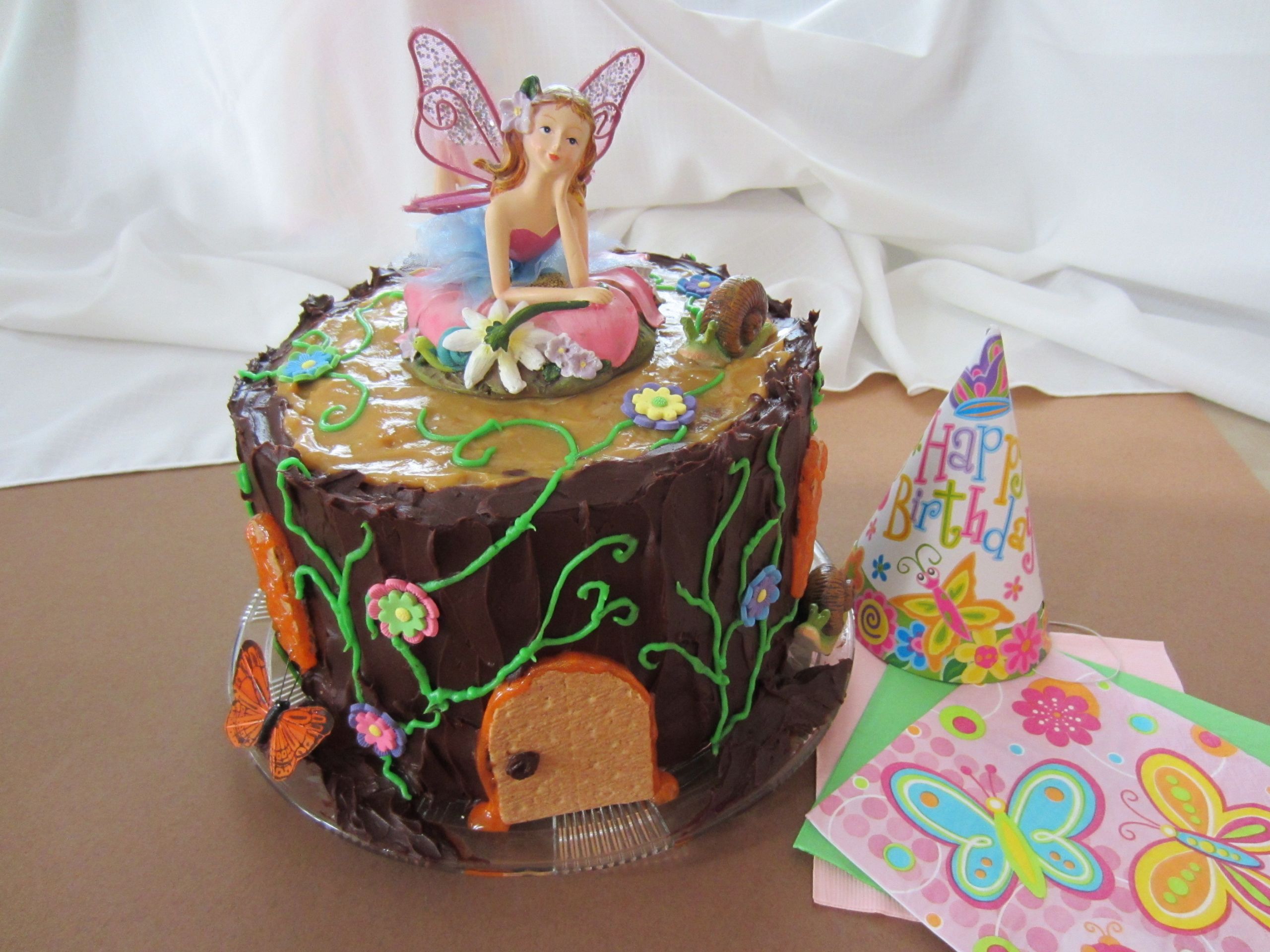Fairy Birthday Cakes
 Fairy House Birthday Cake