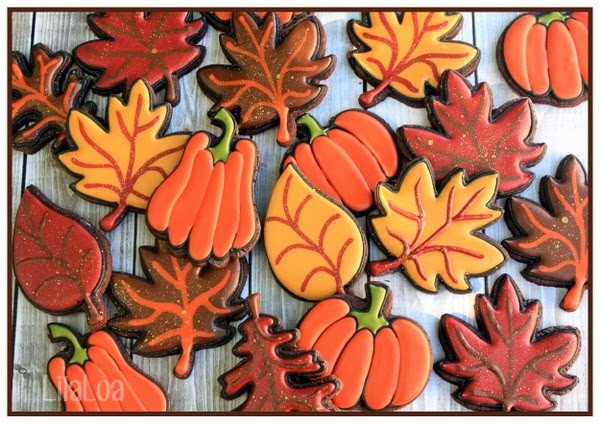 Fall Cut Out Cookies
 Glittered Fall Leaf Cookies