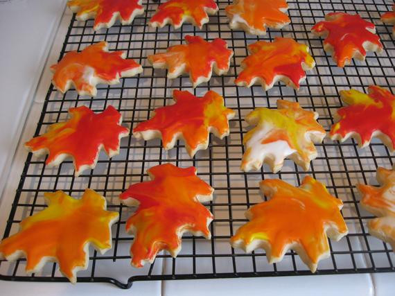 Fall Cut Out Cookies
 Thanksgiving Cut Out Cookies Leaf Cookies Fall Cookies Cut
