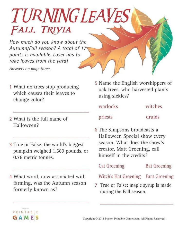 Fall Games For Adults
 10 best Fall Harvest Printable Games images on Pinterest