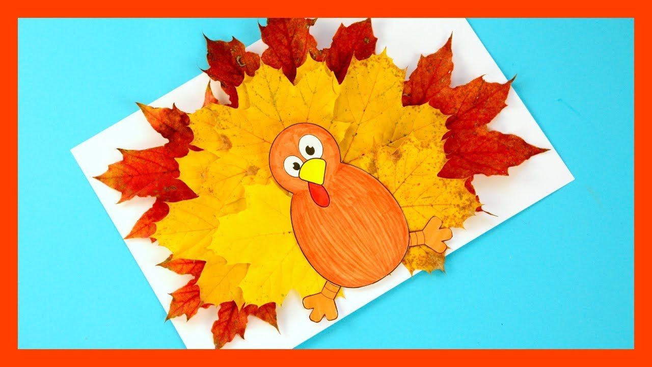 Fall Leaf Crafts For Kids
 Trukey Leaf Craft Template Fall craft for kids