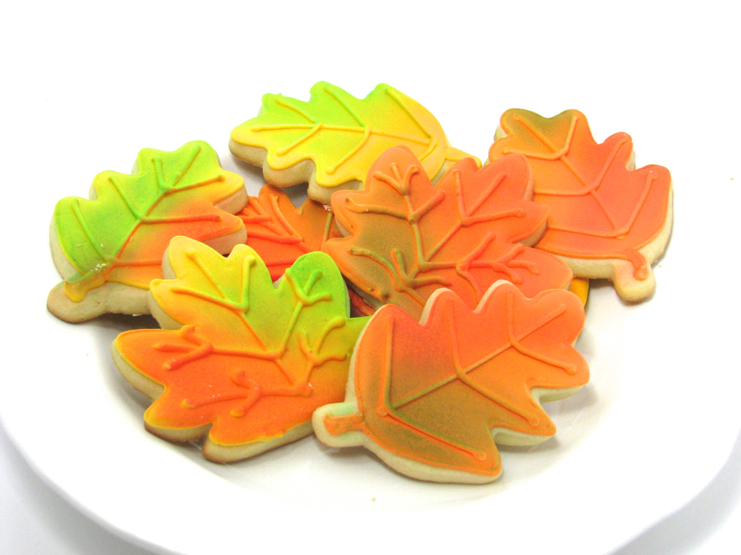Fall Leaf Sugar Cookies
 Decorated Fall Leaves Sugar Cookies