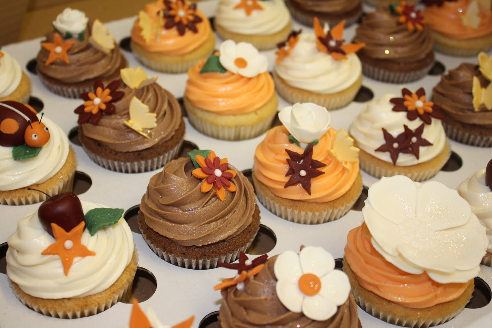 Fall Themed Cupcakes
 The Little House of Cupcakes Autumn wedding at Singleton