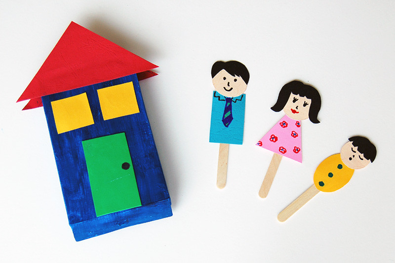 Family Themed Crafts For Toddlers
 Shapes House Template