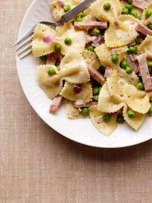 Farfalle Pasta Recipes Vegetarian
 Creamy Farfalle with Ham and Peas Recipe