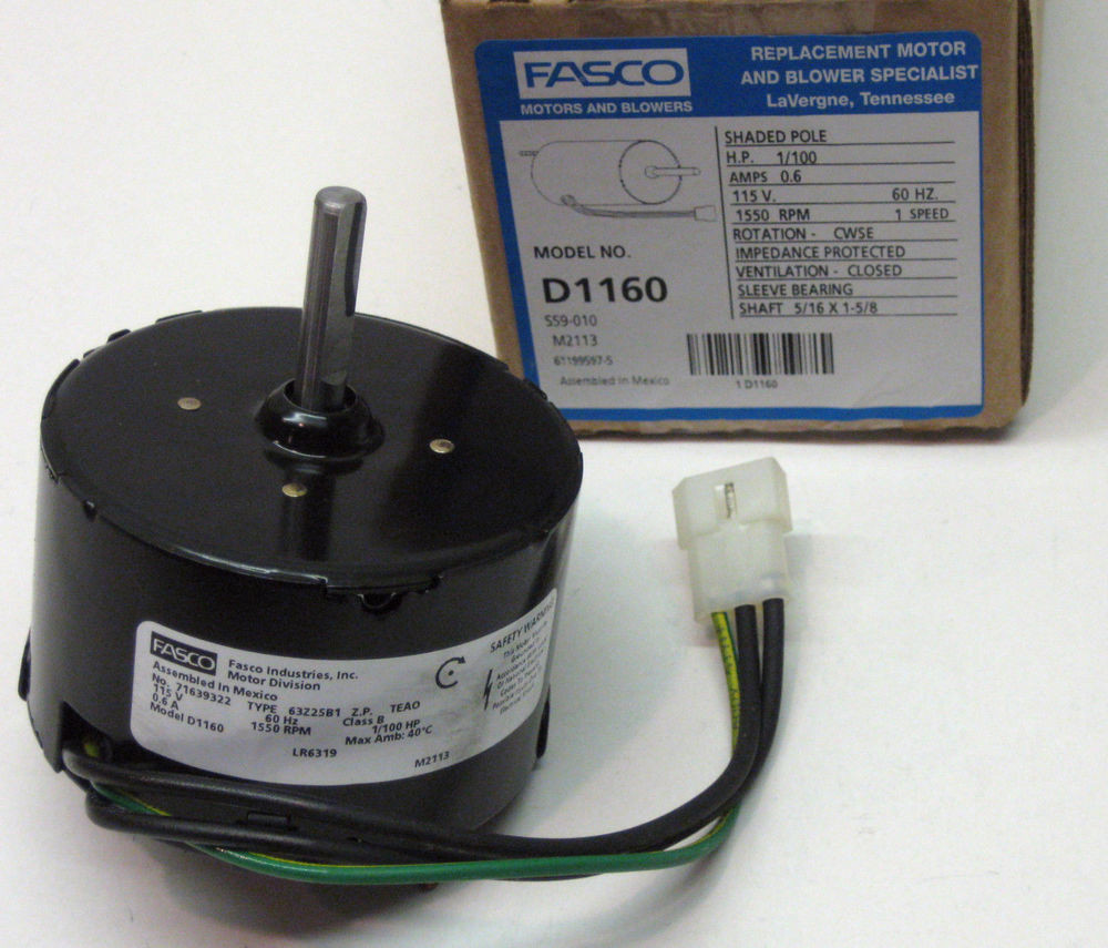 Fasco Bathroom Exhaust Fan
 D1160 Fasco Bathroom Fan Vent Motor for 7163 2593 655 661