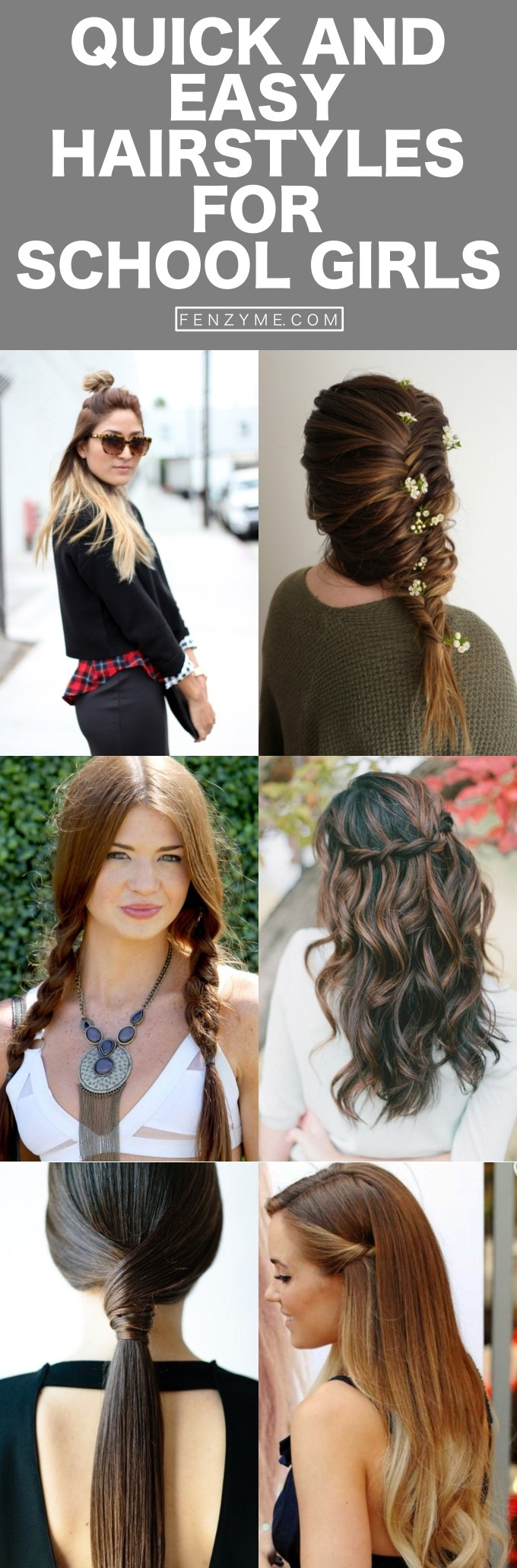 Fast And Easy Hairstyles For School
 42 Quick and Easy Hairstyles for School Girls