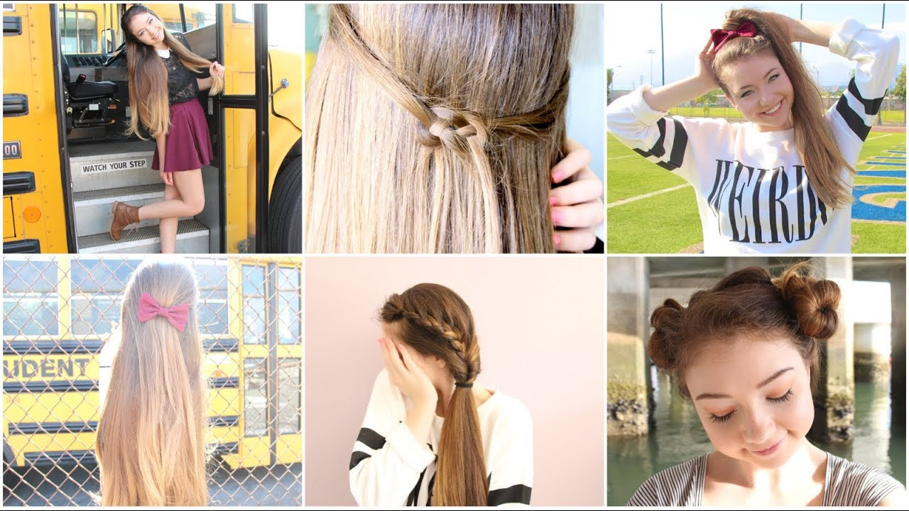 Fast And Easy Hairstyles For School
 5 Quick n Easy Back to School Heatless Hairstyles