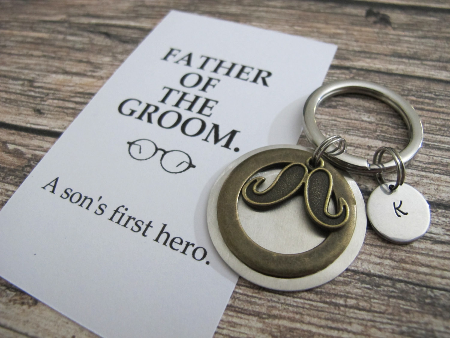 Father And Son Gift Ideas
 FATHER of the GROOM t PERSONALIZED keychain a son s