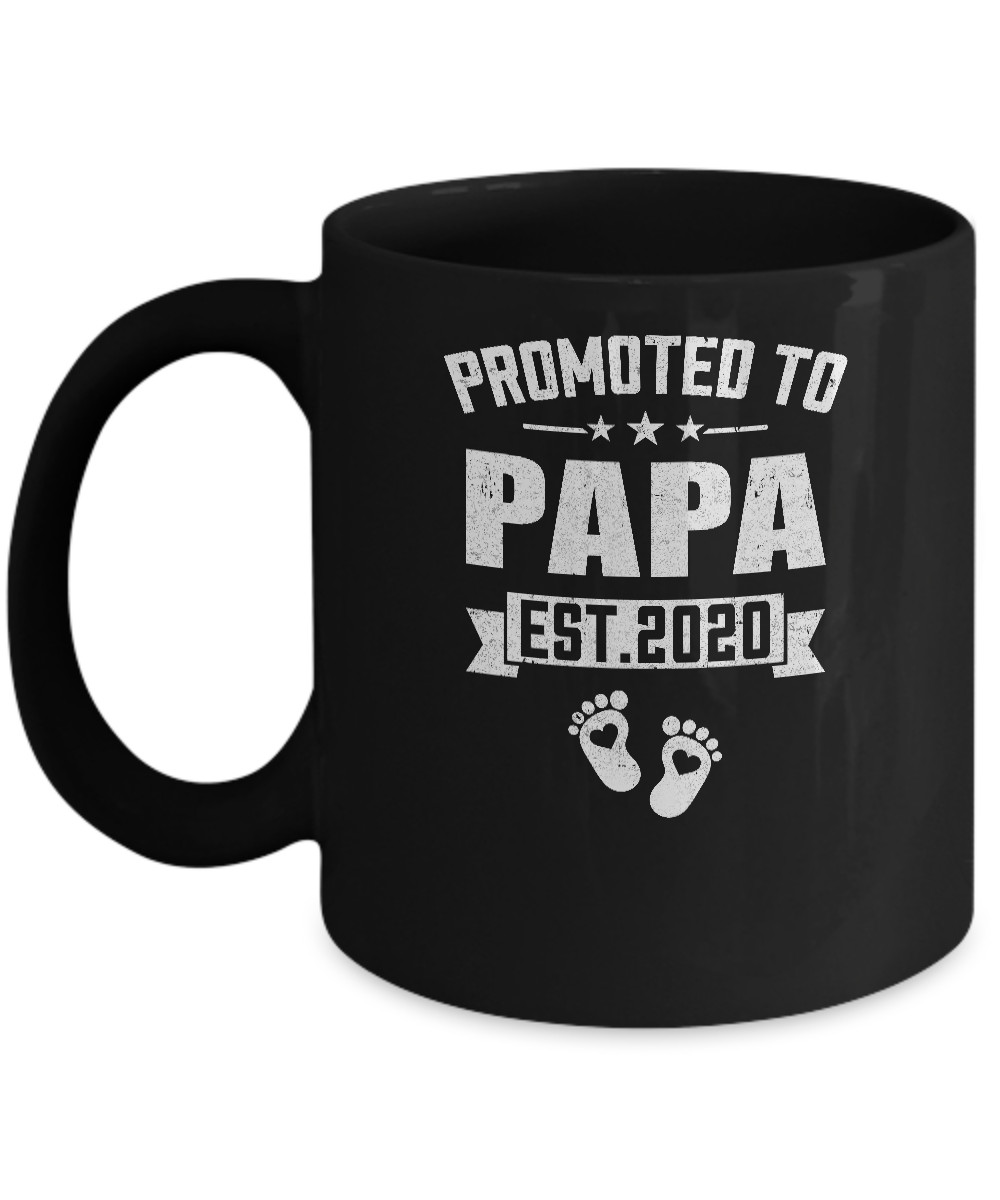 Fathers Day 2020 Gift
 Promoted To Papa Est 2020 Fathers Day Gift Mug 11oz