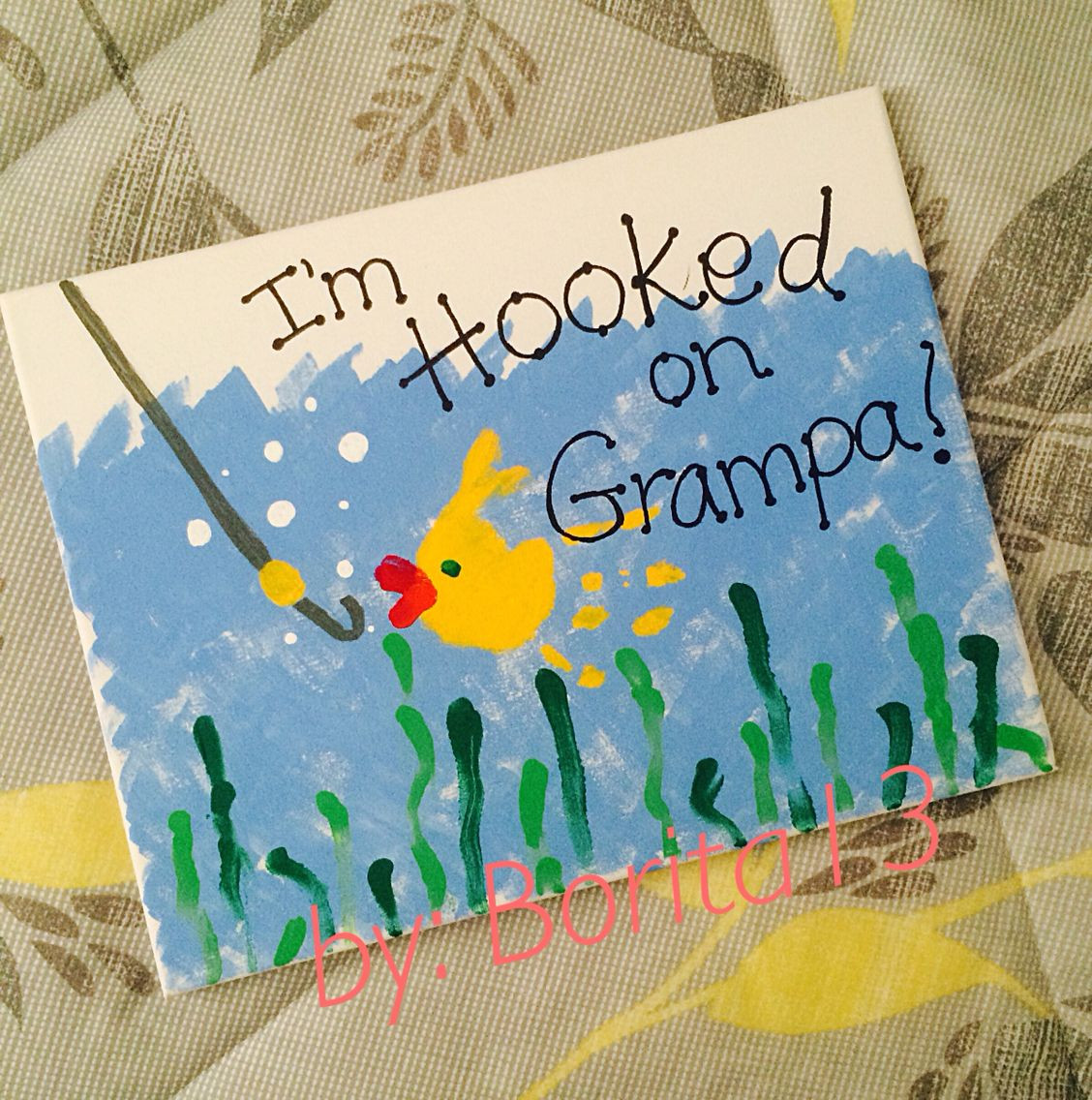 Fathers Day Gift Ideas Grandpa
 Fathers Day Gift for Grandpa using Toddler Prints