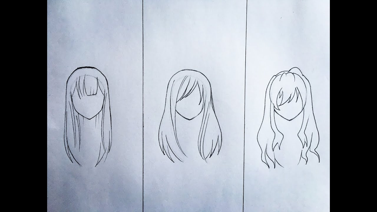 Female Anime Hairstyles
 How to draw female anime hair part 2