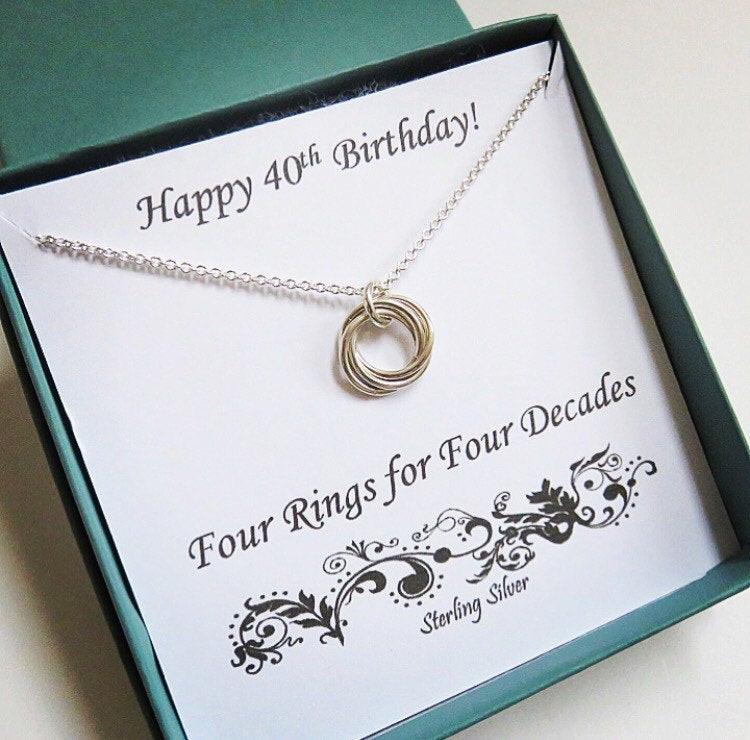 Female Birthday Gifts
 40th Birthday Gift for Women Sterling Silver Birthday