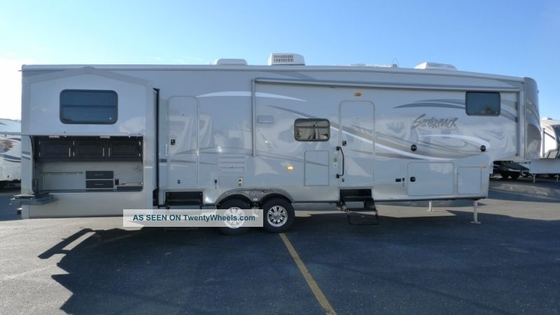 Fifth Wheel With Outdoor Kitchen
 2013 Forest River Cedar Creek Silverback 35 Qb4 Quad Bunk