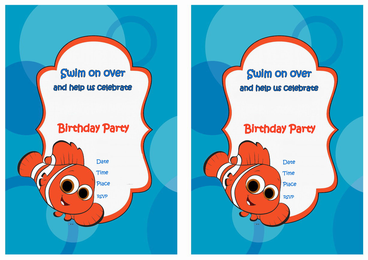 Finding Nemo Birthday Invitations
 Finding Nemo Birthday Invitations – Birthday Printable