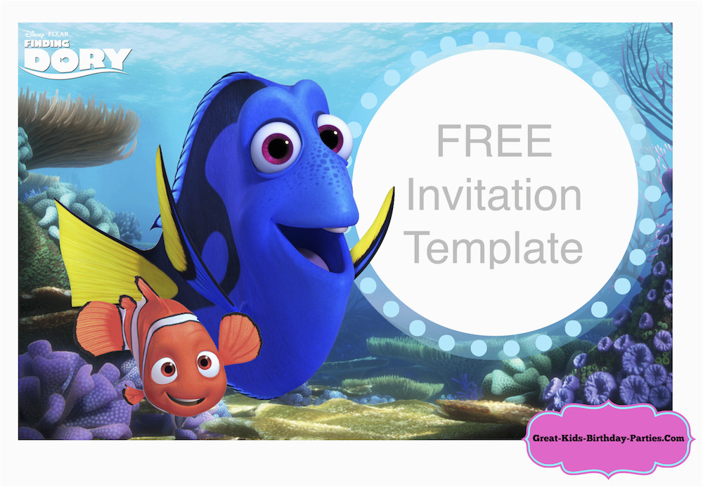 Finding Nemo Birthday Invitations
 Finding Nemo Birthday Invitation Template