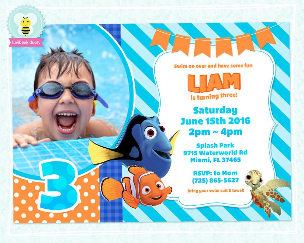 Finding Nemo Birthday Invitations
 Finding Nemo Birthday Invitation with Finding Nemo