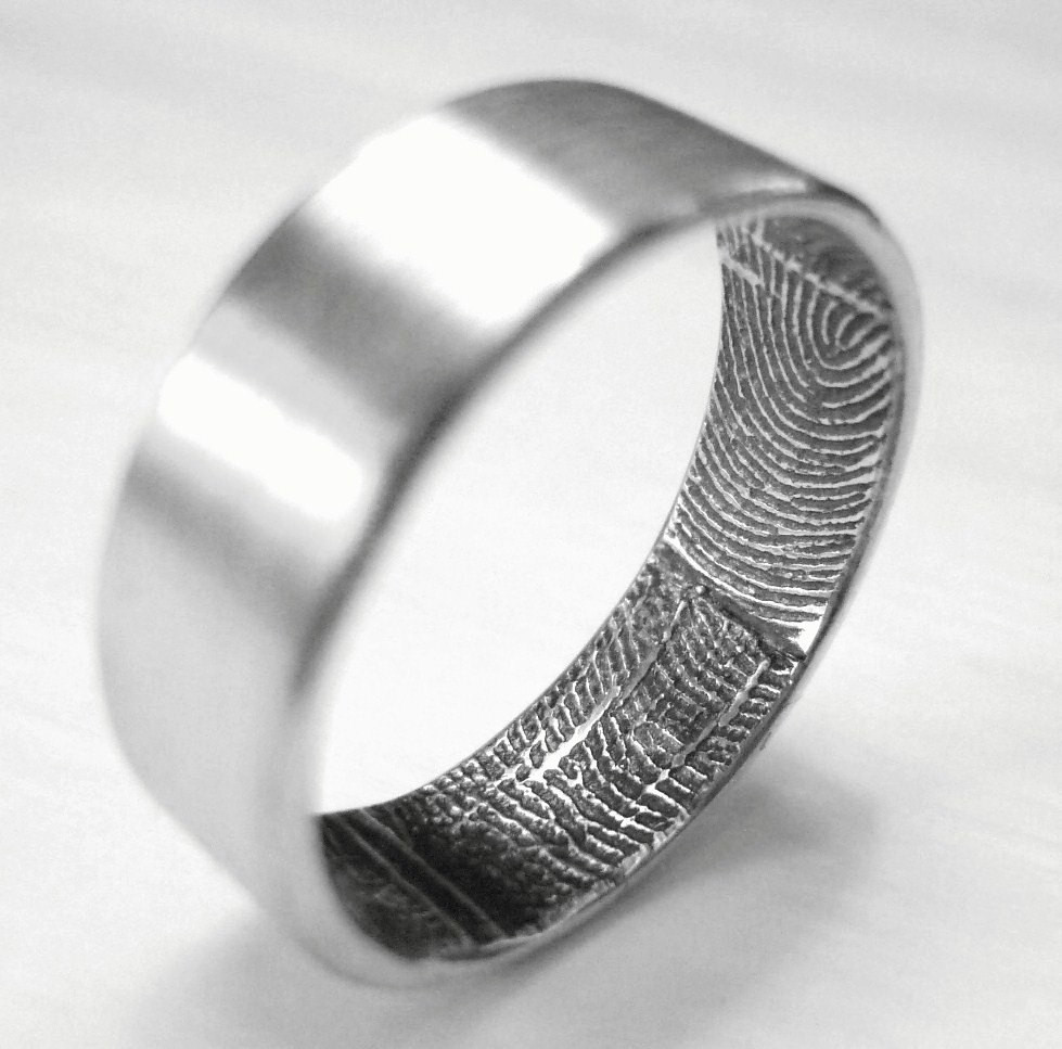 Fingerprint Wedding Rings
 Custom Fingerprint wedding band ring