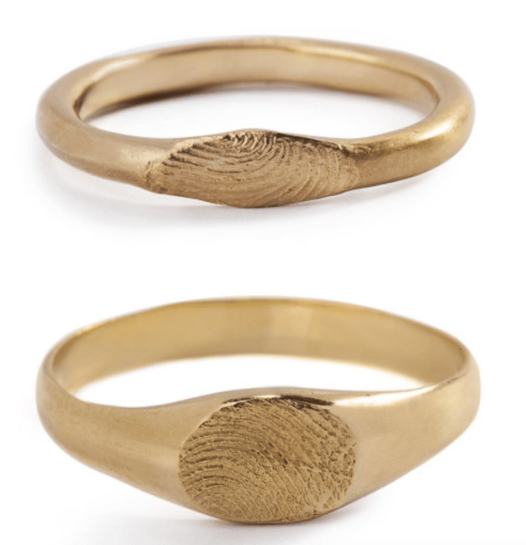 Fingerprint Wedding Rings
 Fingerprint Ring Trend Puts Personal Spin on Traditional