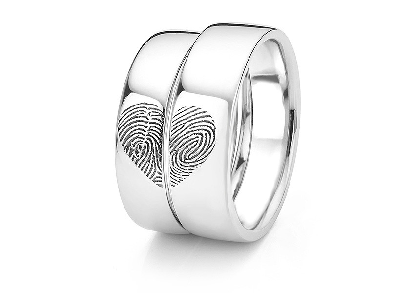 Fingerprint Wedding Rings
 Fingerprint Wedding Rings Unique Fingerprint Rings in 5
