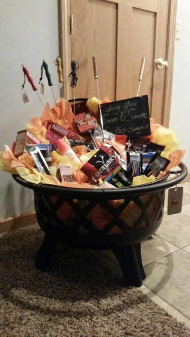Fire Pit Gift Basket Ideas
 Firepit t idea for a benefit raffle Assembled by Wendy