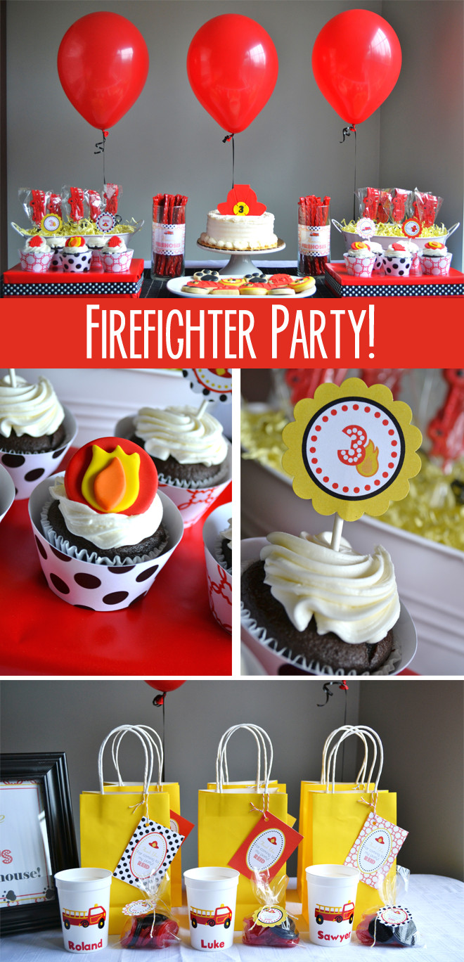 Firefighter Birthday Party Ideas
 Cute Firefighter Birthday Party at the Firehouse
