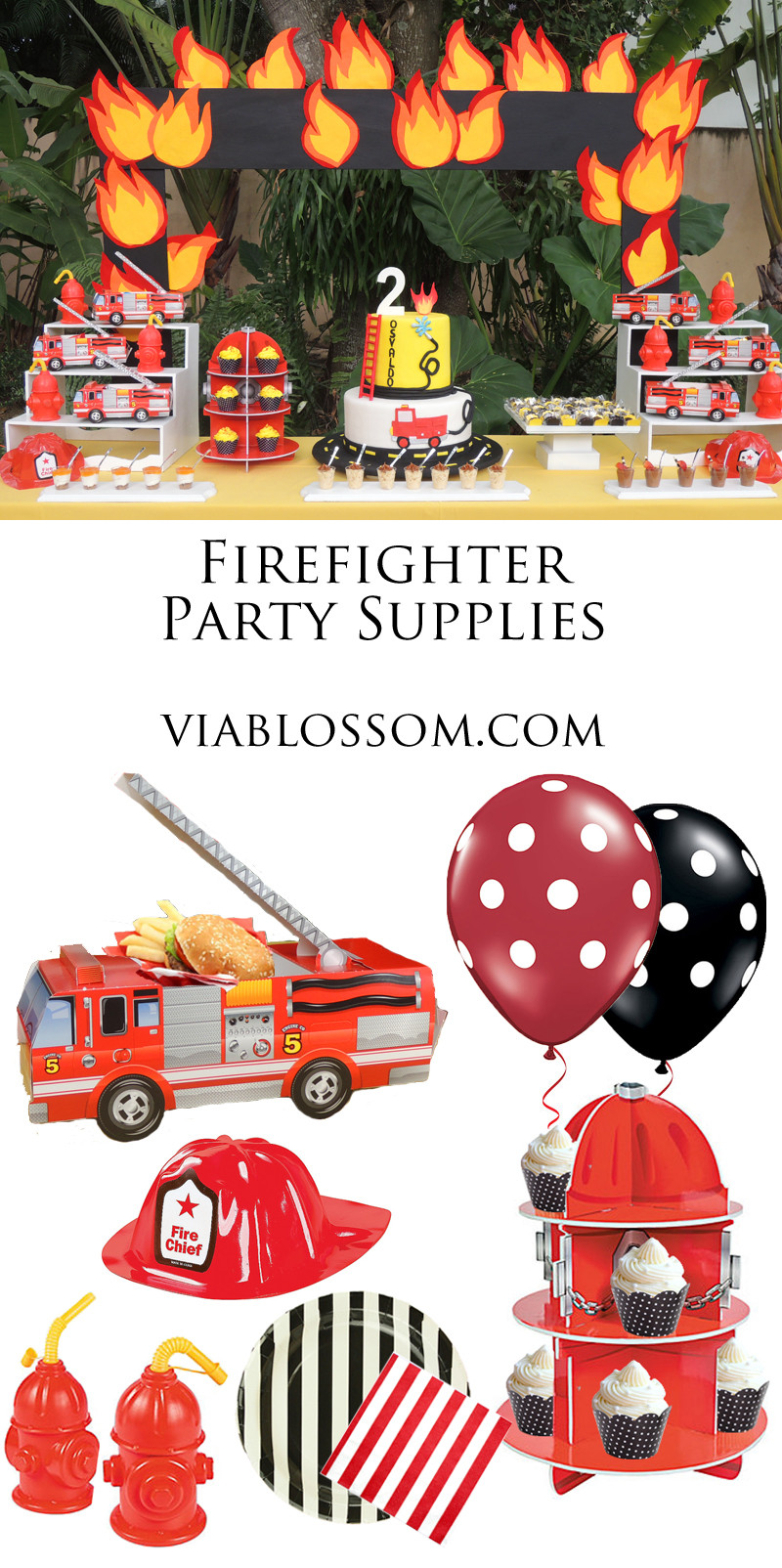 Firefighter Birthday Party Ideas
 Firefighter Birthday Party Via Blossom